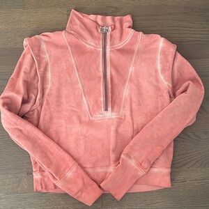 Veronica Beard Pink Half-Zip Sweatshirt